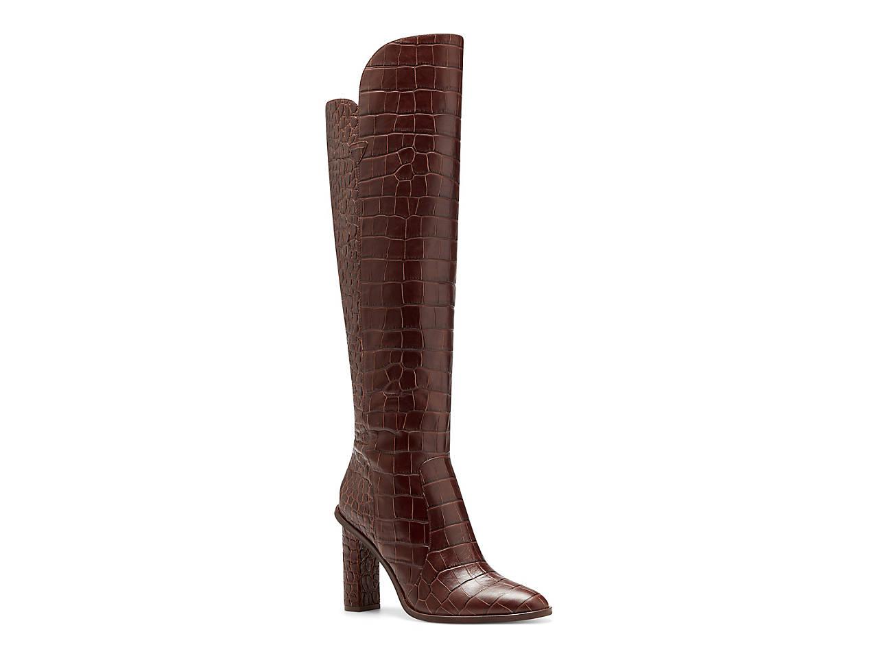 Vince Camuto Leather Palley Over The Knee Boot in Cognac (Brown) - Lyst