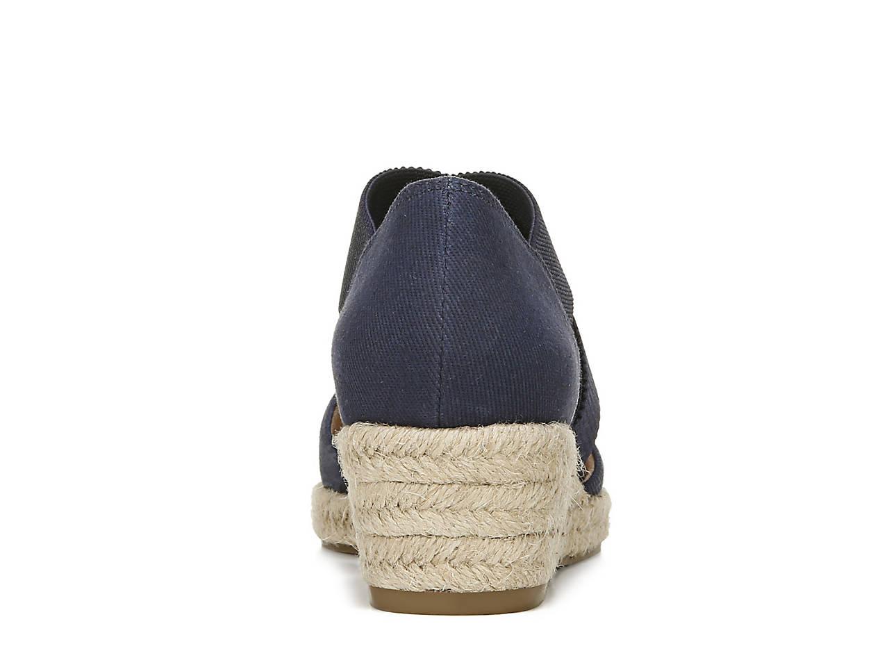 LifeStride Canvas Keaton Medium/wide Espadrille Wedge Shoes in Navy/Black (Blue) - Save 14% - Lyst