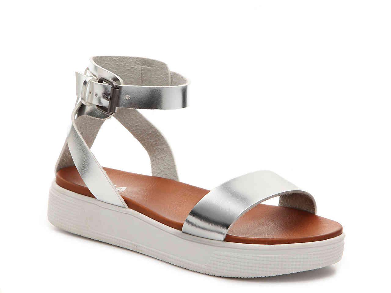 mia ellen platform sandal silver