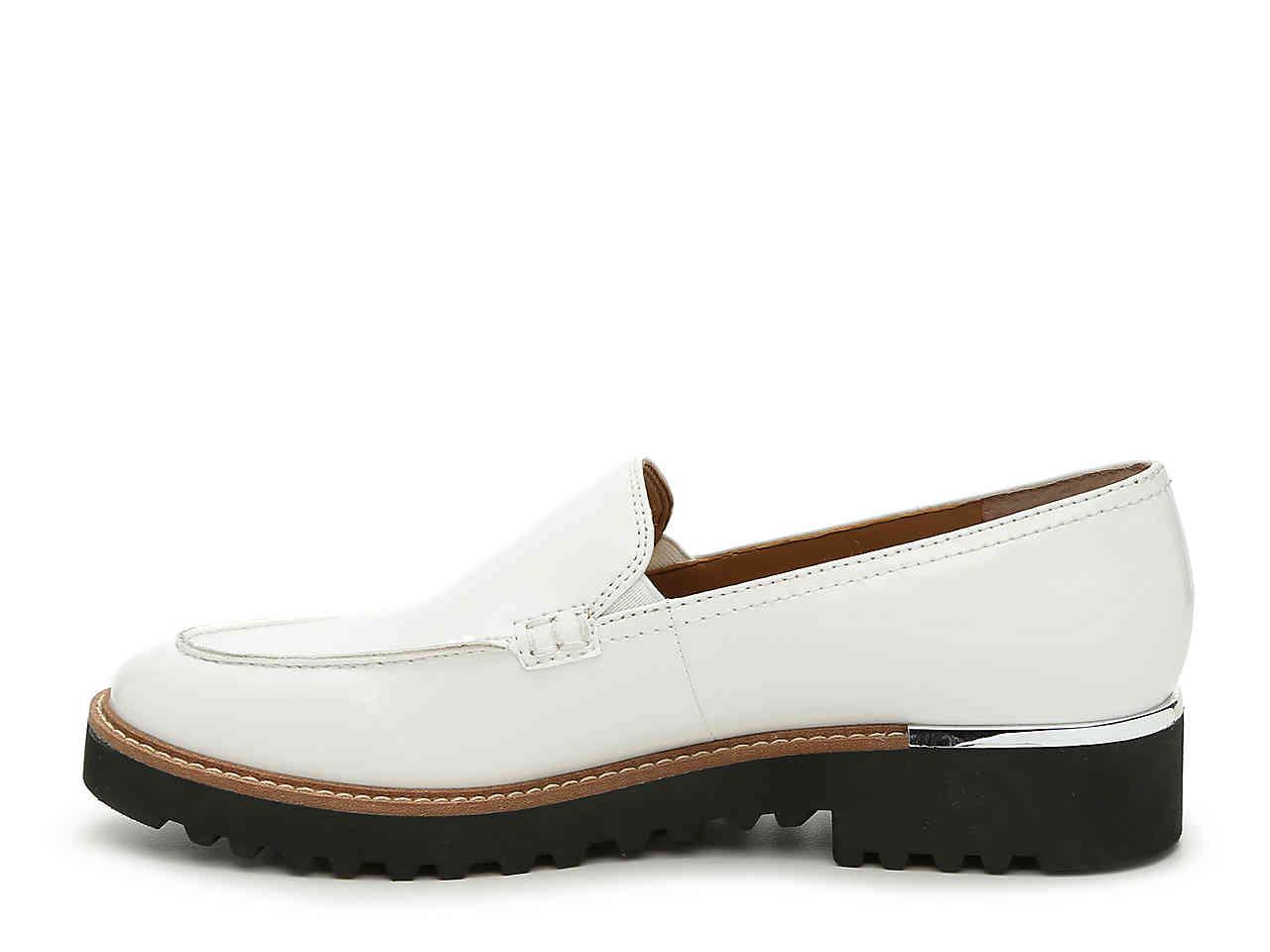 franco sarto white loafers