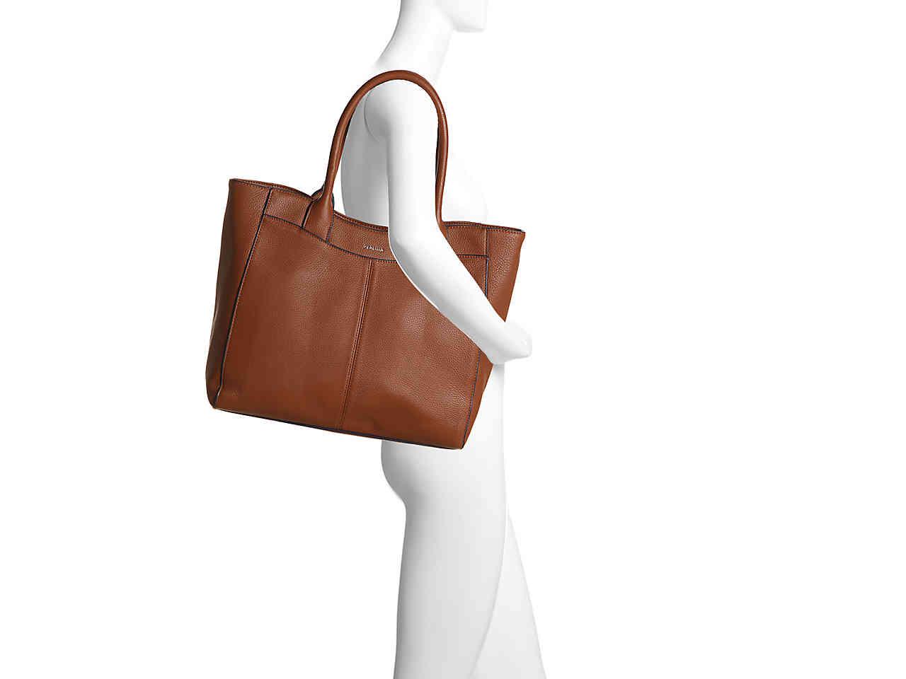 Lyst Perlina Amelia Leather Tote Bag In Brown Gallery