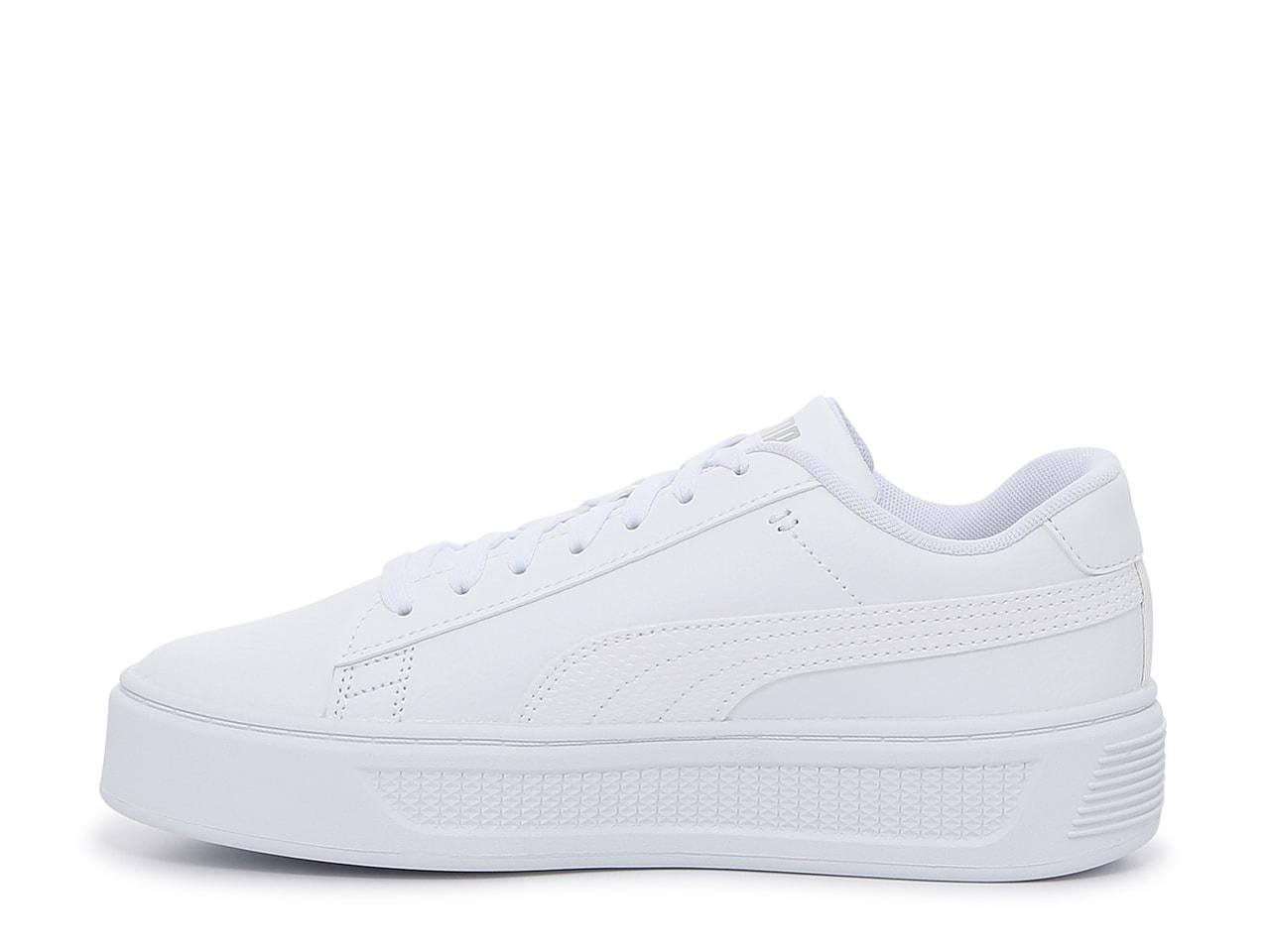 PUMA Smash V3 Platform Sneaker in White | Lyst