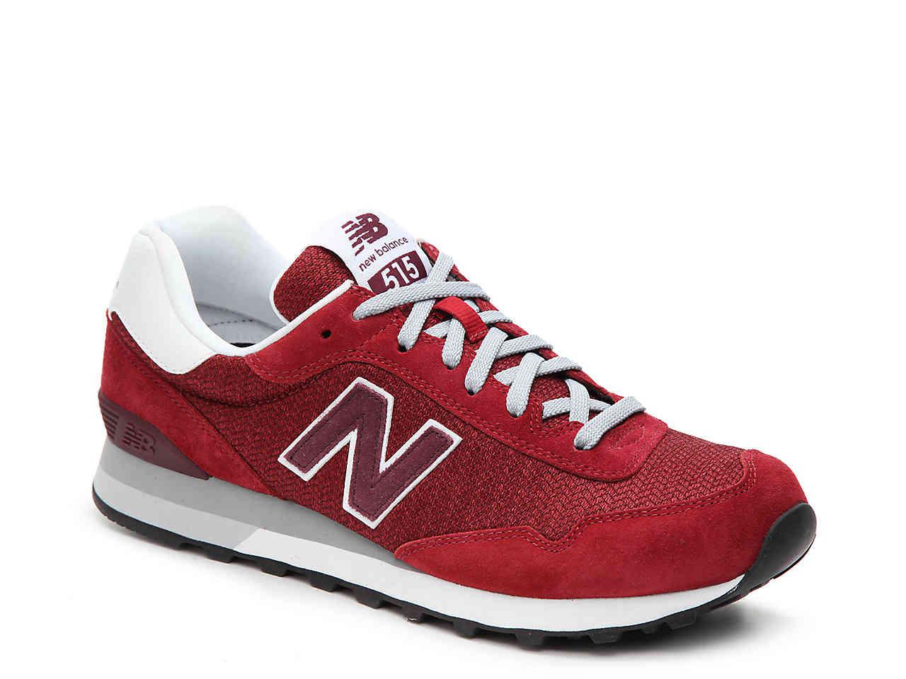 New Balance Suede 515 Retro Sneaker in Red/White (Red) for Men - Lyst