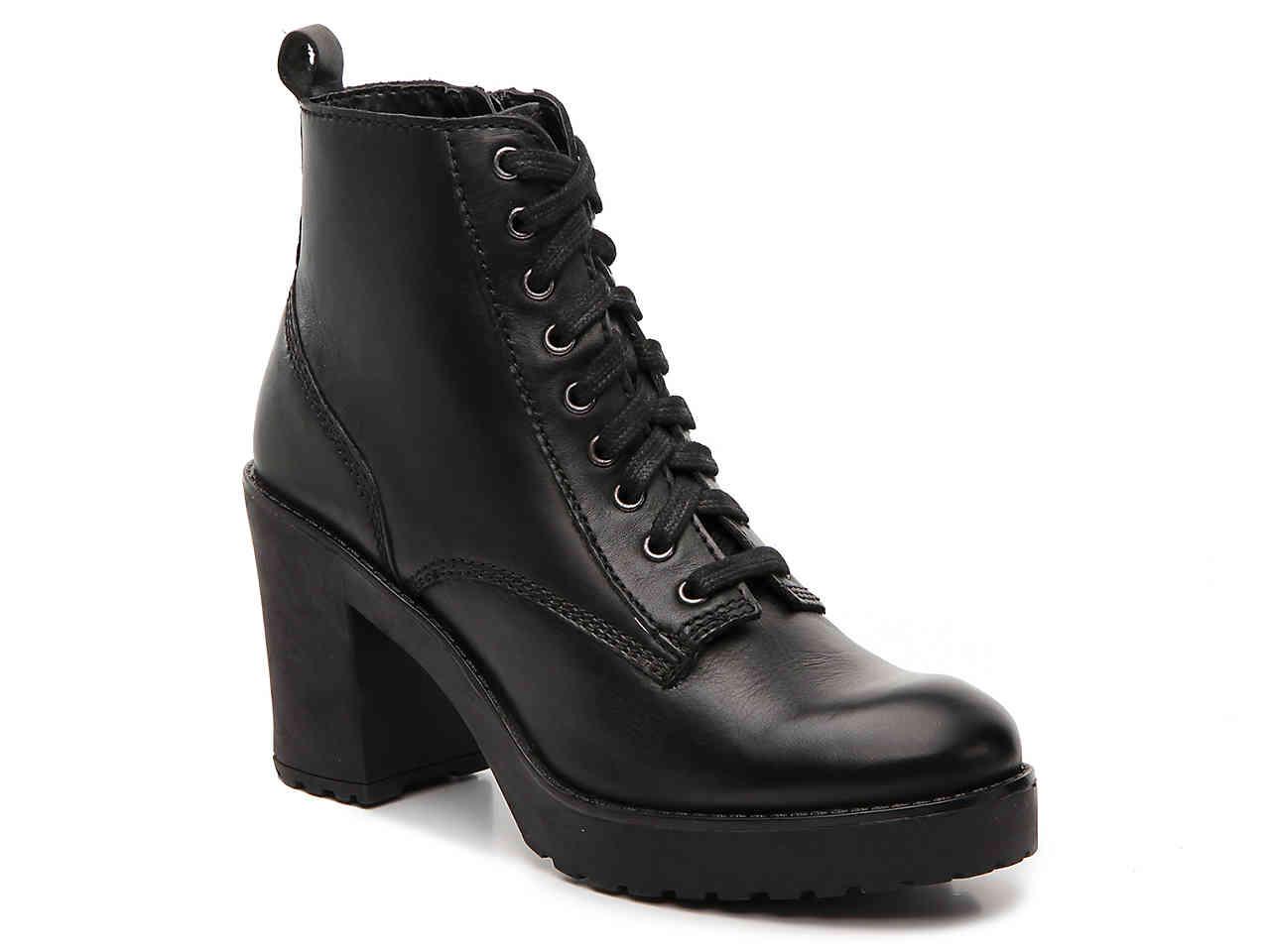 Steve Madden Mackelle Platform Combat Boot in Black - Lyst