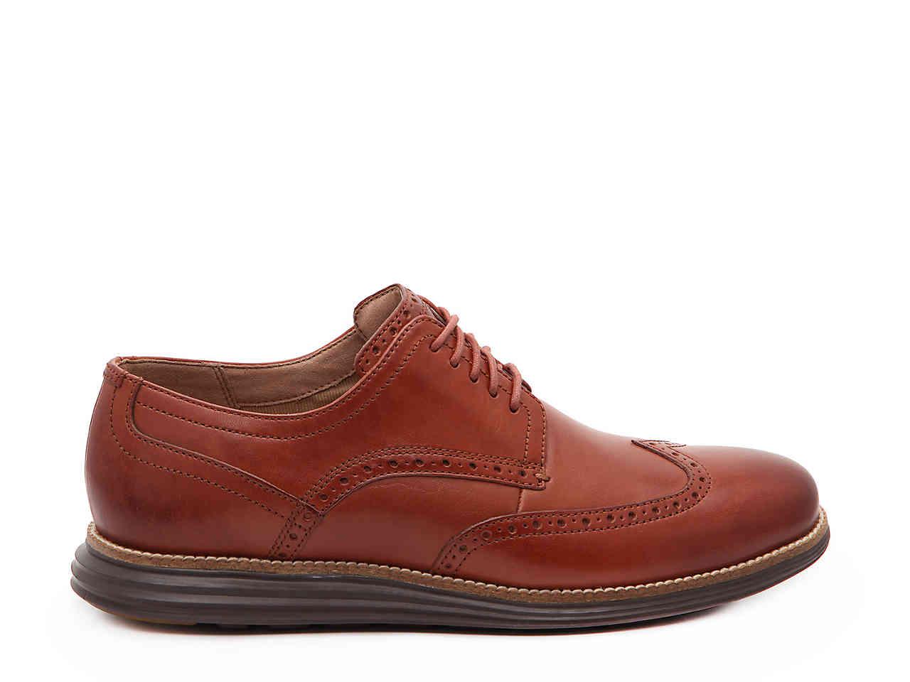 cole haan original grand cognac wingtip oxfords