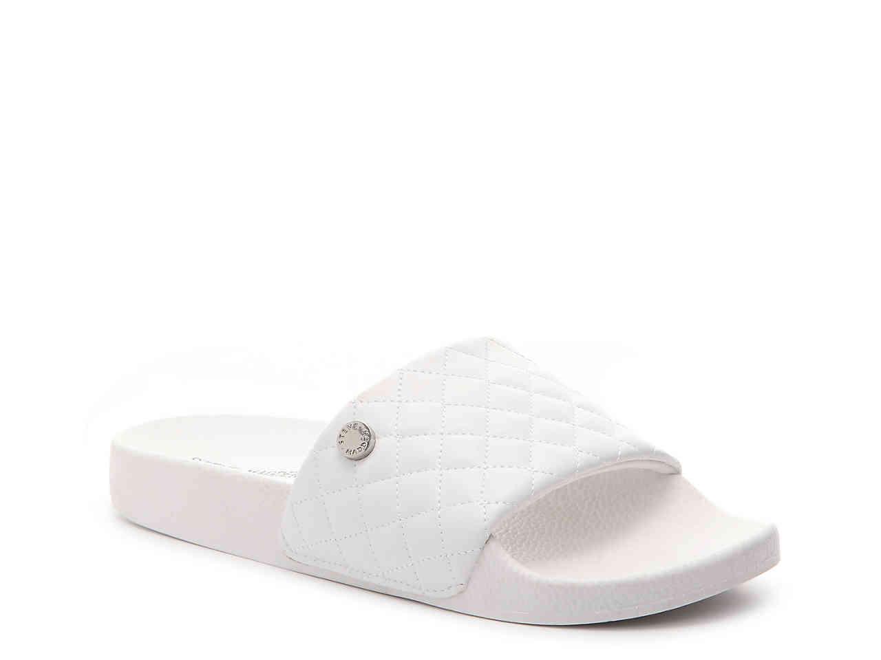steve madden white slides