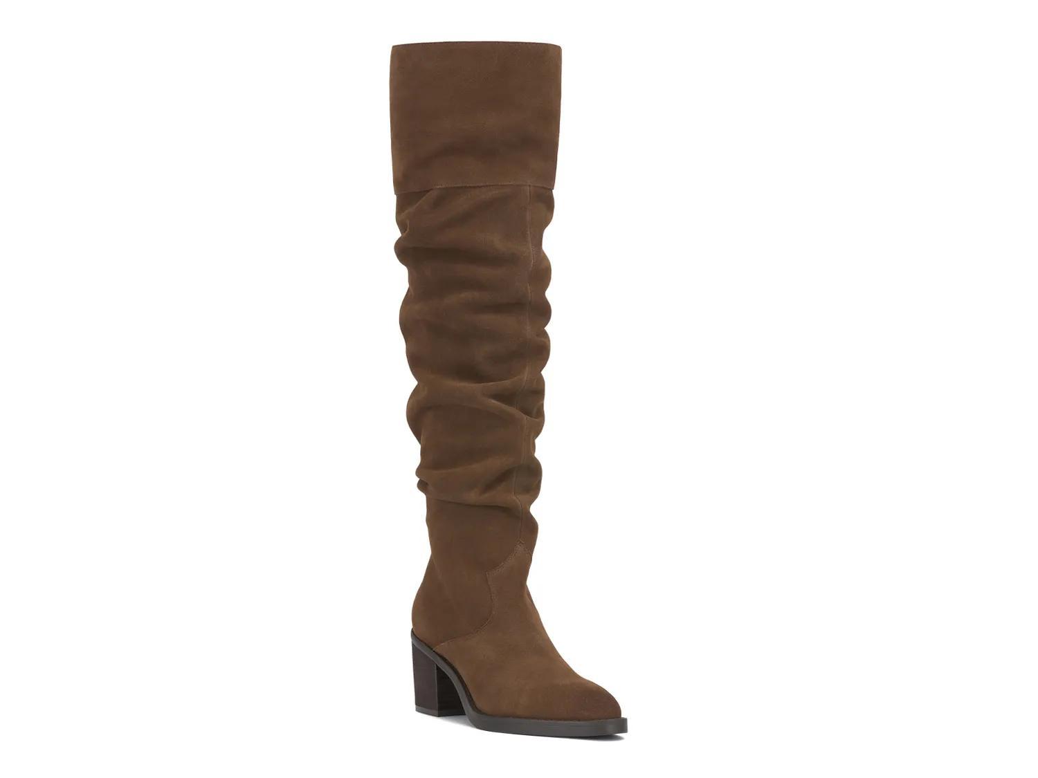 Crown Vintage Suede Over-the-Knee Boots Crown Vintage Suede Leather Fold Over Round Toe Tall Boot  main image 3