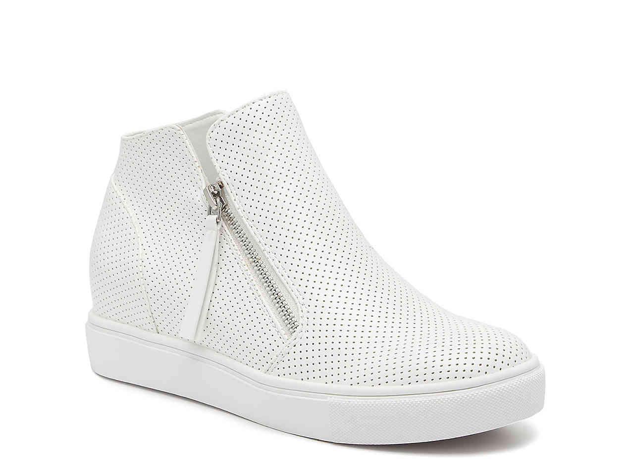 Steve Madden Caliber Wedge Sneaker in White - Lyst