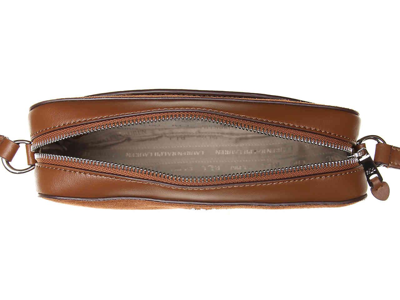 lauren ralph lauren dowell camera leather crossbody bag