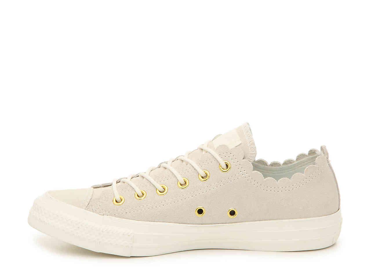 Converse Chuck Taylor All Star Scallop Sneaker in White | Lyst