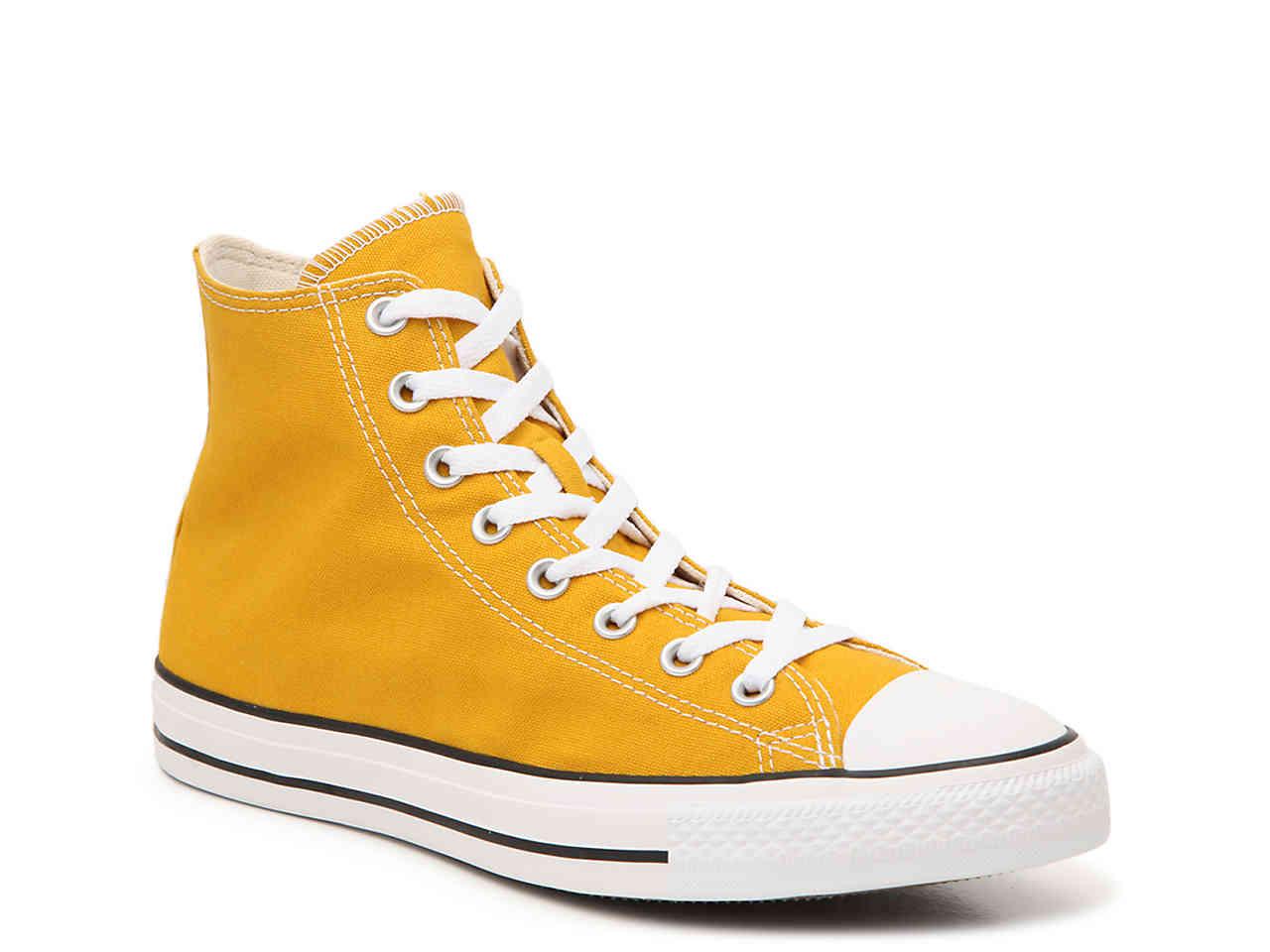 converse mustard yellow high tops