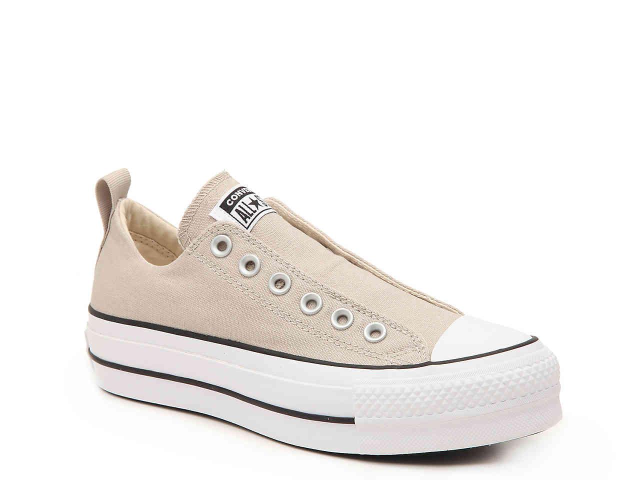 Converse Chuck Taylor All Star Fashion Lift Platform Slip-on Sneaker in Natural |