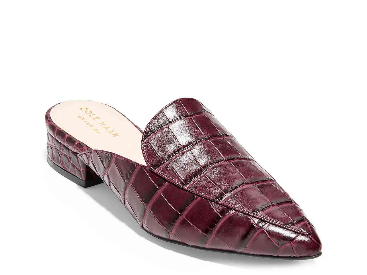 cole haan piper loafer mule leopard