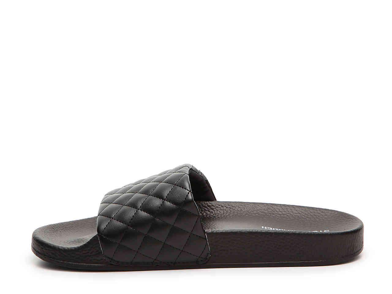 steve madden quilted slides