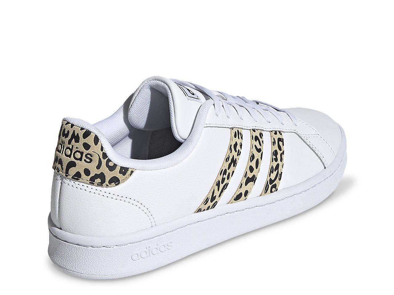 adidas grand court leopard