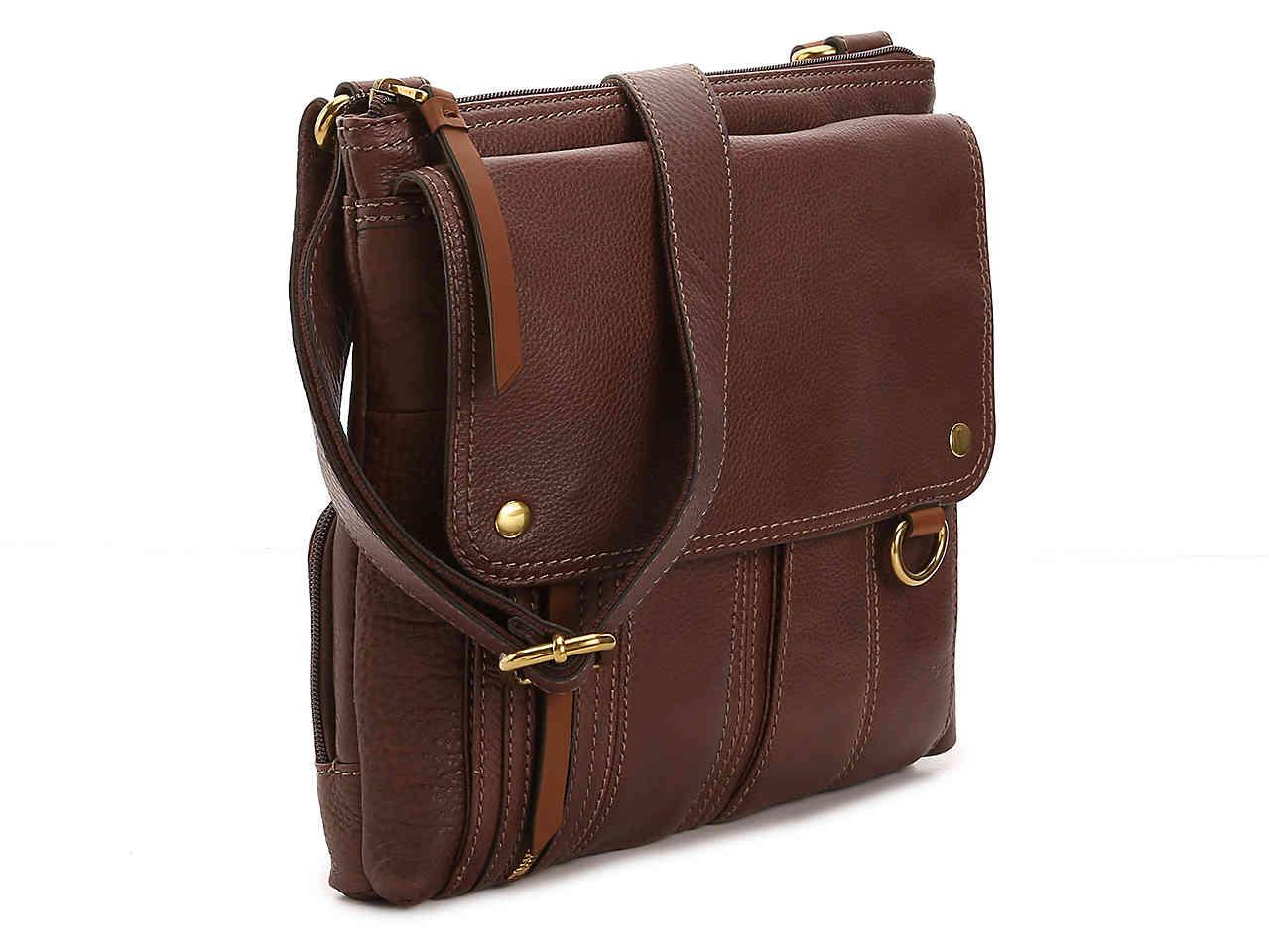 Fossil Morgan Leather Crossbody Bag in Brown - Lyst