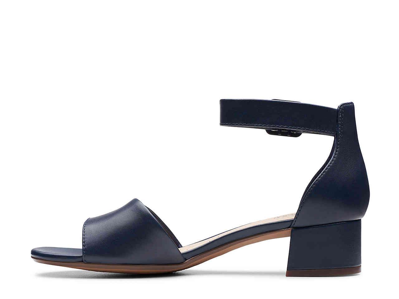 clarks elisa dedra sandal navy