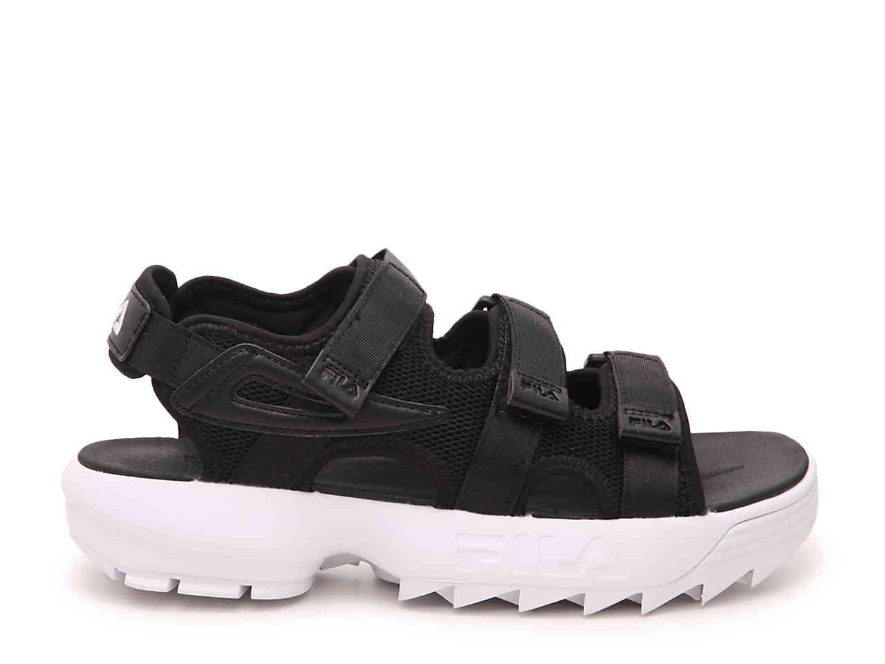 fila disruptor sandal black
