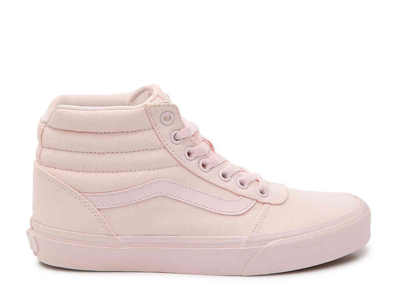 vans shoes high tops pink