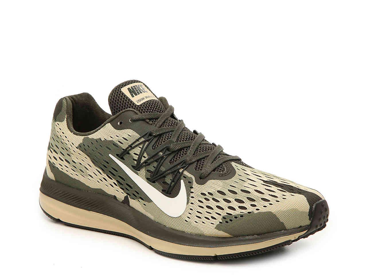 Nike Air Zoom Winflo 5 Camo Running Shoe in Green for Men | Lyst