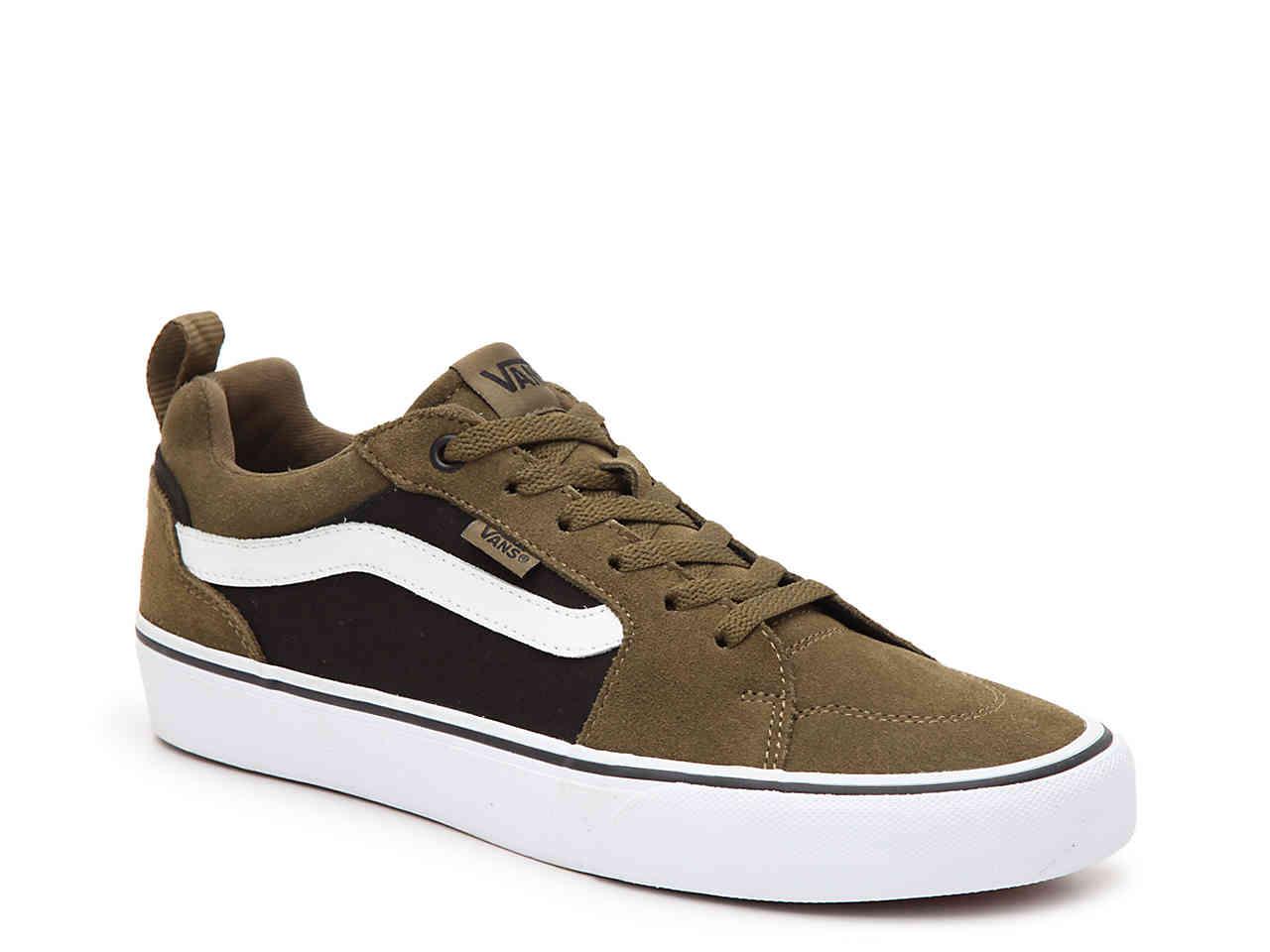 olive green low top vans