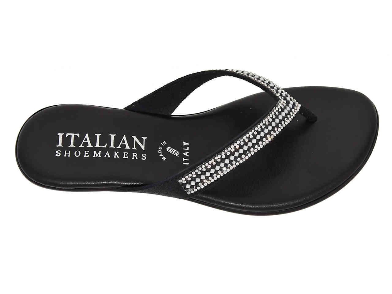 Italian Shoemakers Suede Hayden Wedge Sandal in Black Lyst