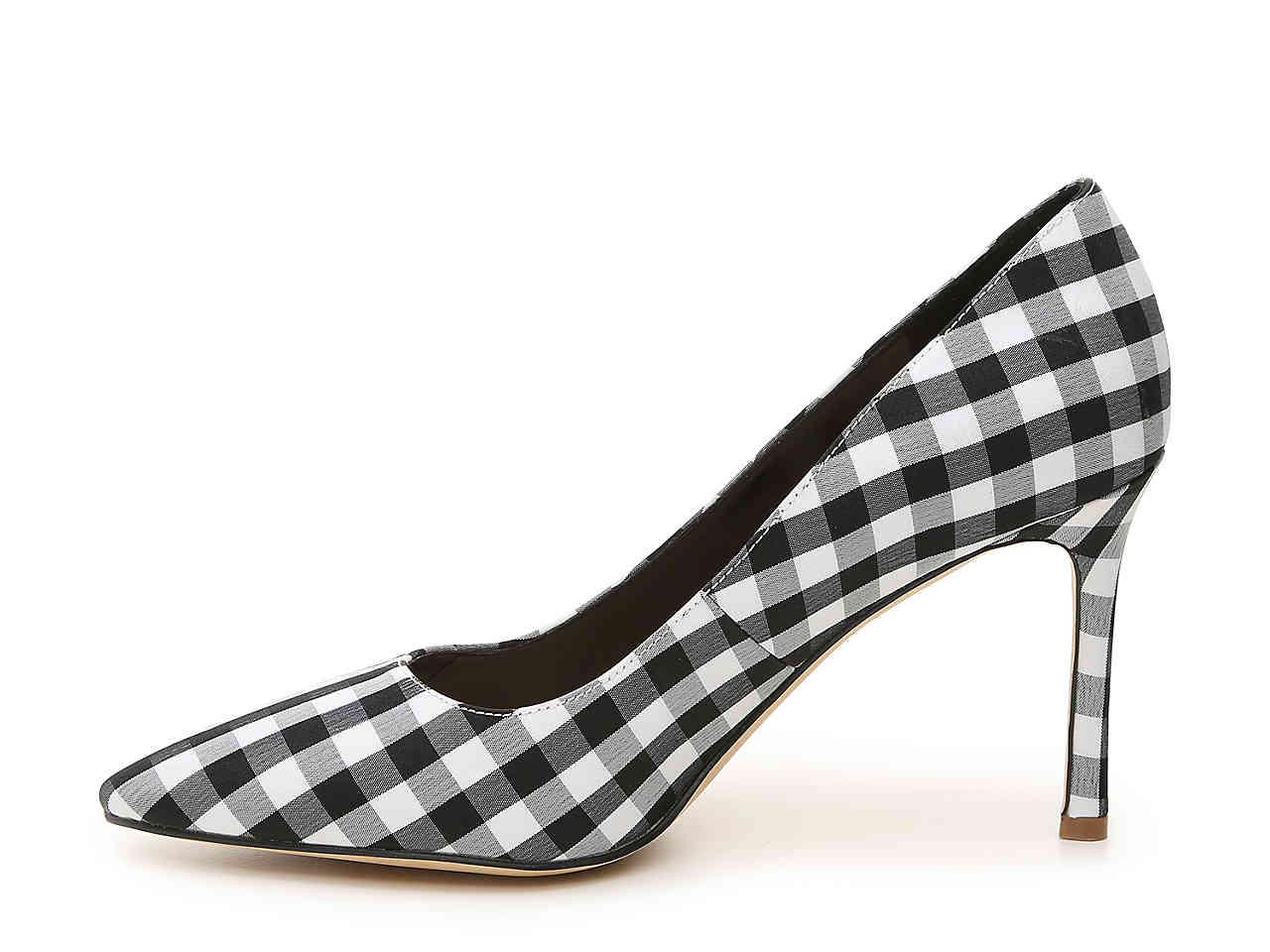 Nine West Extension Pump in Black/White Checkered Gingham (Black) - Lyst
