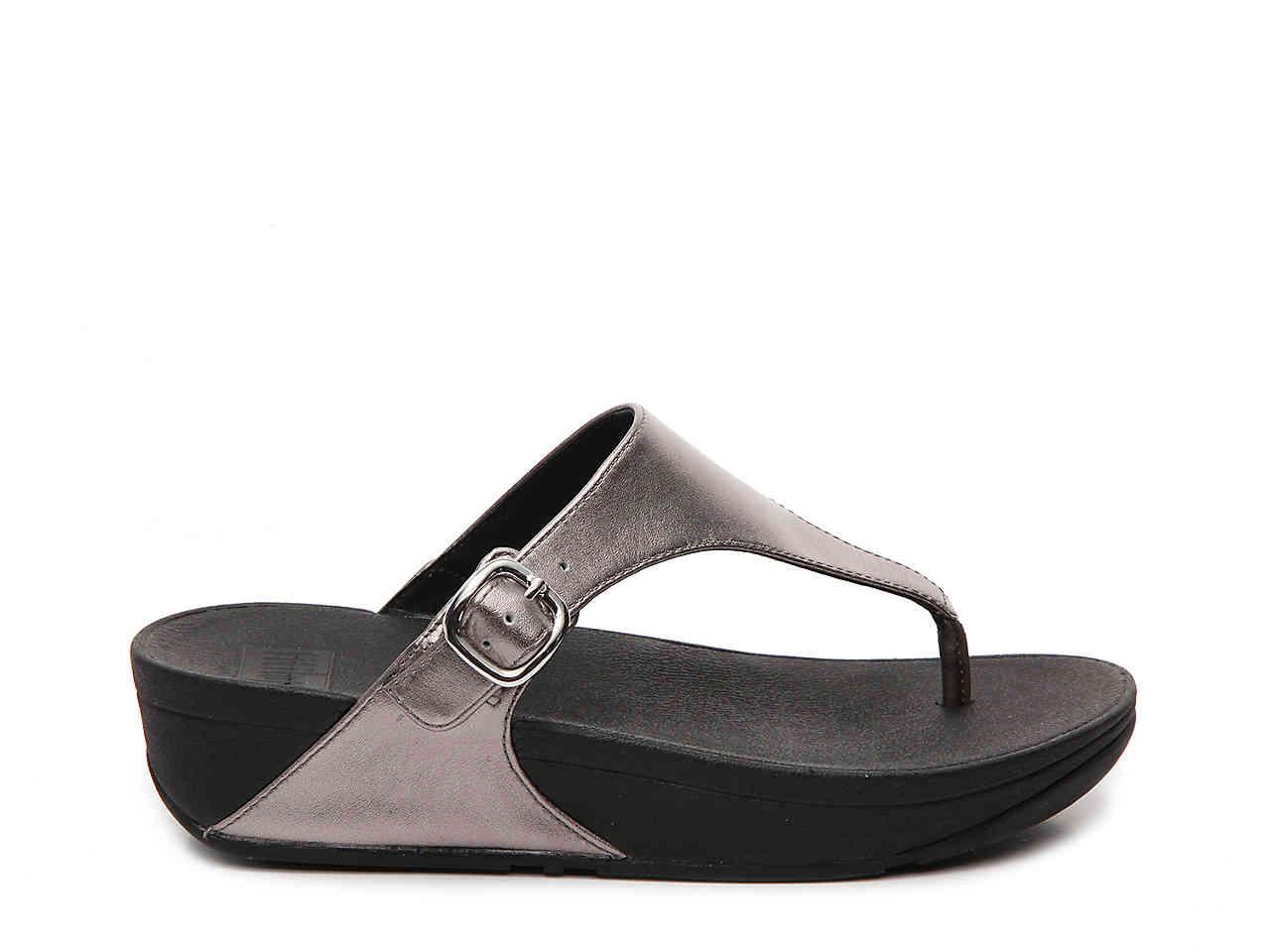 Fitflop Leather Skinny Wedge Sandal - Lyst