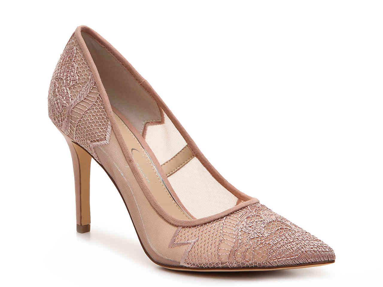 Jessica Simpson Lace Lequira Pump in Light Pink (Pink) - Lyst
