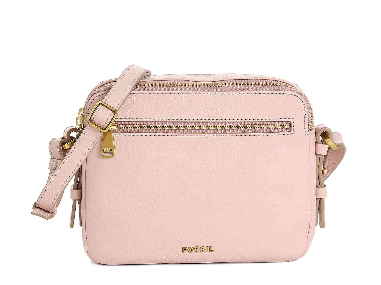 Fossil Piper Leather Crossbody Bag in Light Pink (Pink) - Lyst