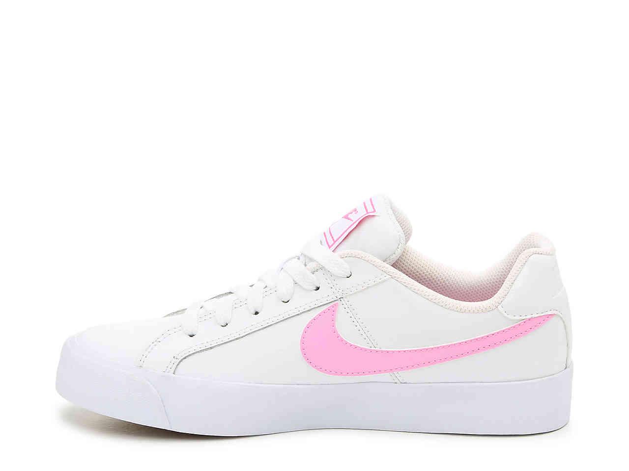 nike court royale white pink