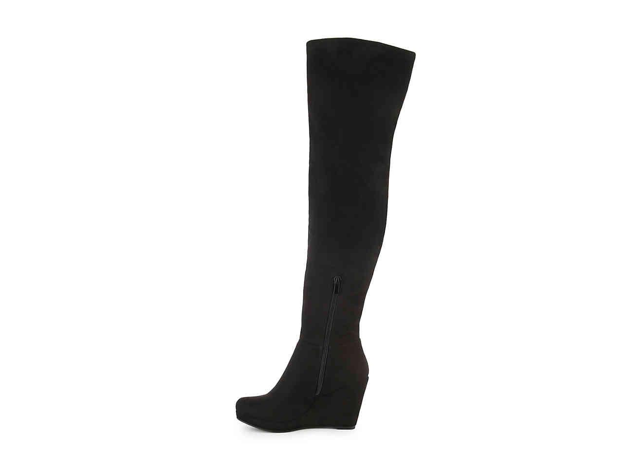 chinese laundry wedge over the knee boots