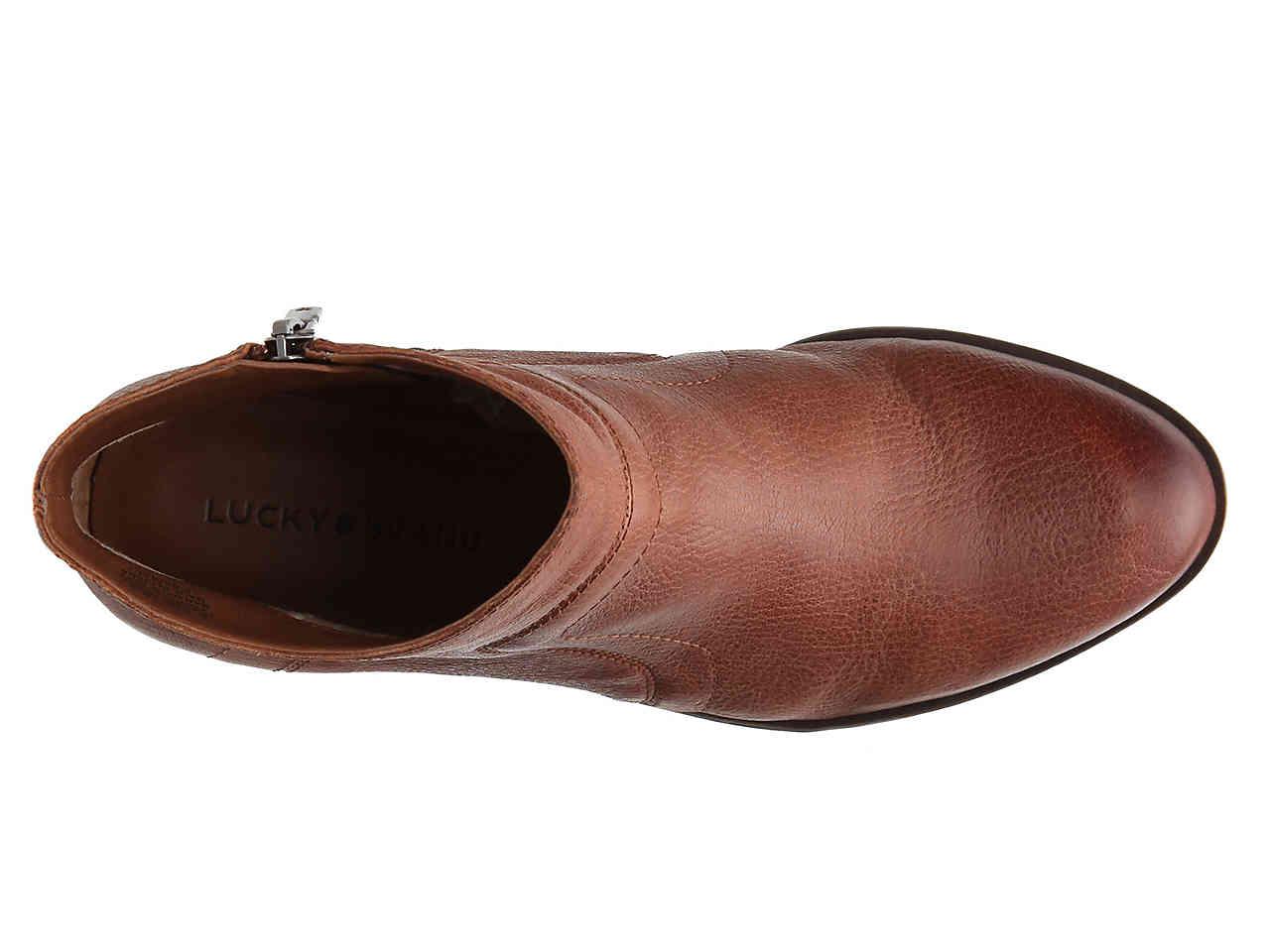 lucky brand cognac booties