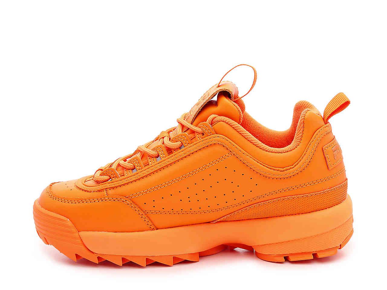 Fila Womens Disruptor Ii Premium Chunky Sneaker In Neon Orange | Lyst