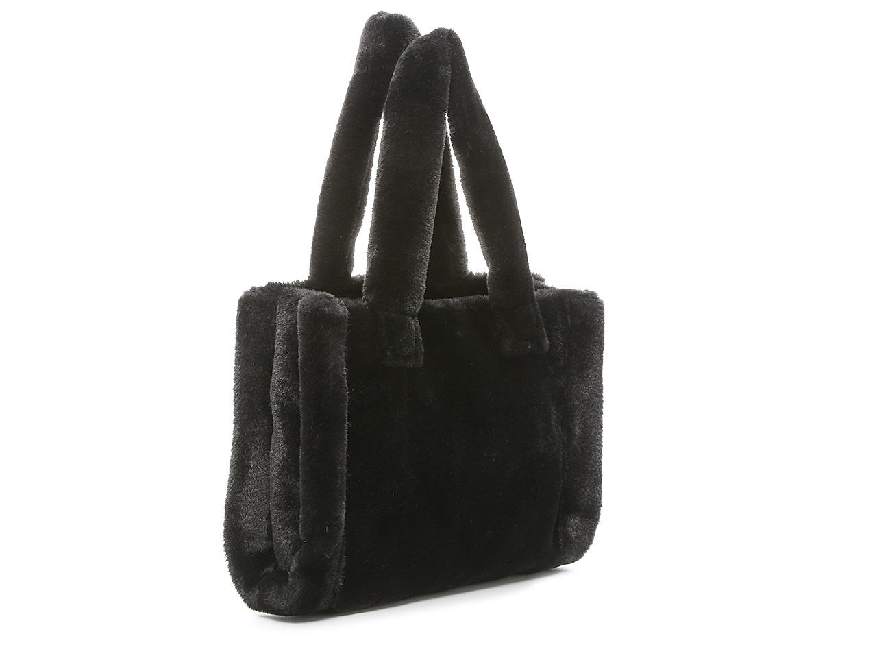 Faux Fur Bag - Black - Ladies