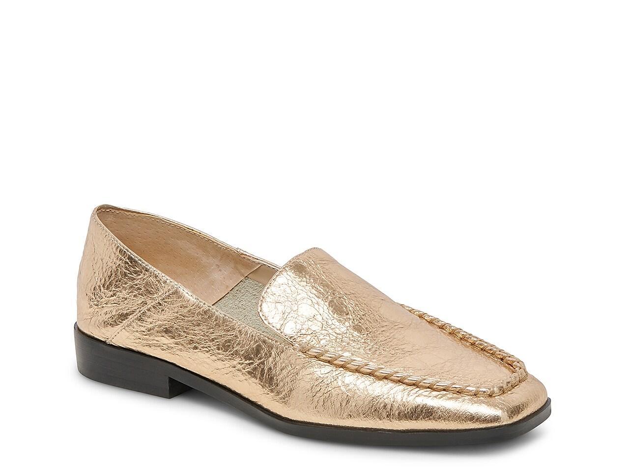 white and gold loafers mens