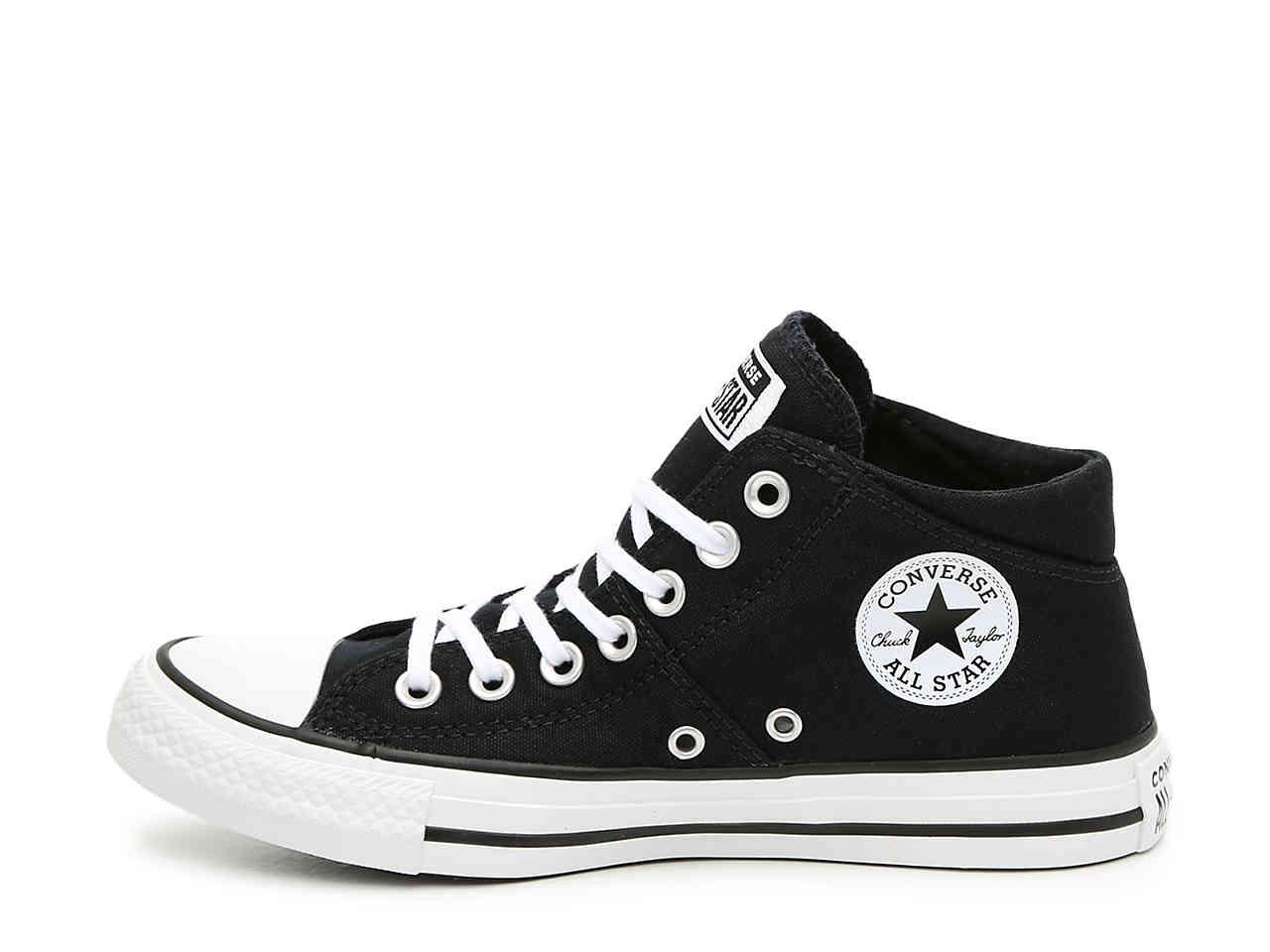 Converse Canvas Chuck Taylor All Star Madison Mid-top Sneaker in Black ...