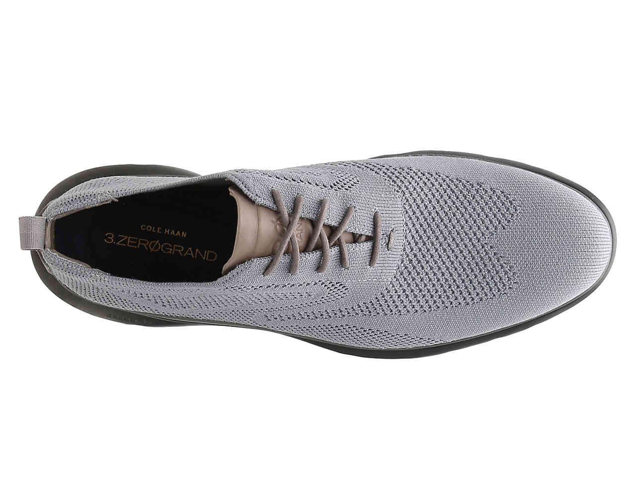 cole haan zerogrand stitchlite gray wingtip oxfords