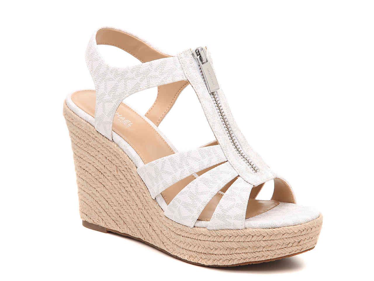 MICHAEL Michael Kors Synthetic Berkley Espadrille Wedge Sandal in White Lyst