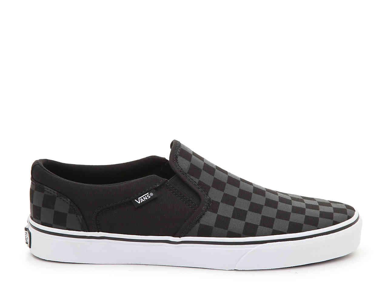 vans black and grey checkered