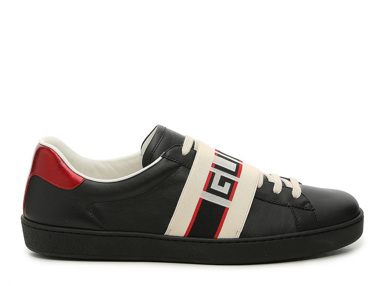 Gucci Rubber New Ace Sneaker in Black/Cream/Red (Black) for Men - Lyst