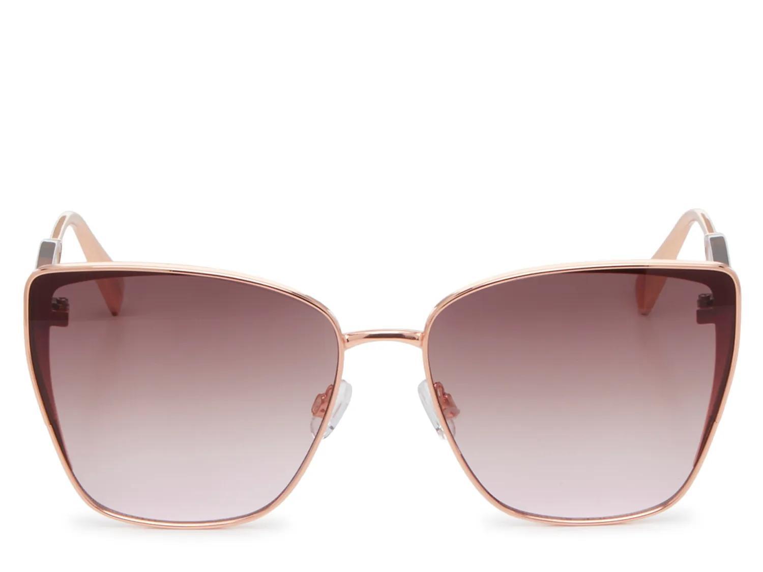 Jessica Simpson Rose & Tortoise Oversized Square Cat Eye Sunglasses Jessica Simpson Ladies Two Tone Plastic/Metal Combo Cat Eye  main image 3