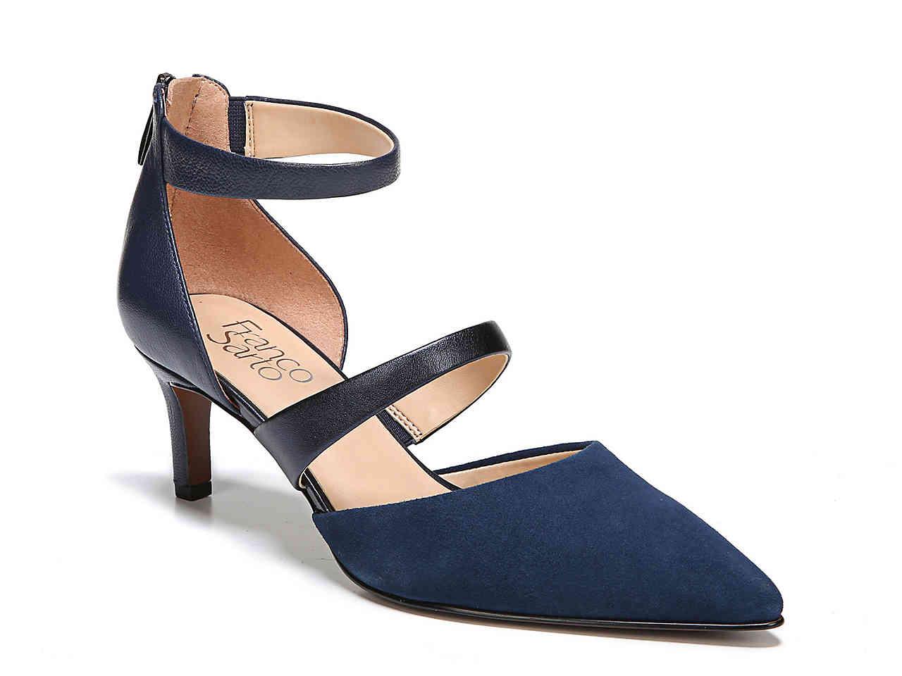 Franco Sarto Leather Davey D ́orsay Pumps in Navy (Blue) - Save 51% - Lyst
