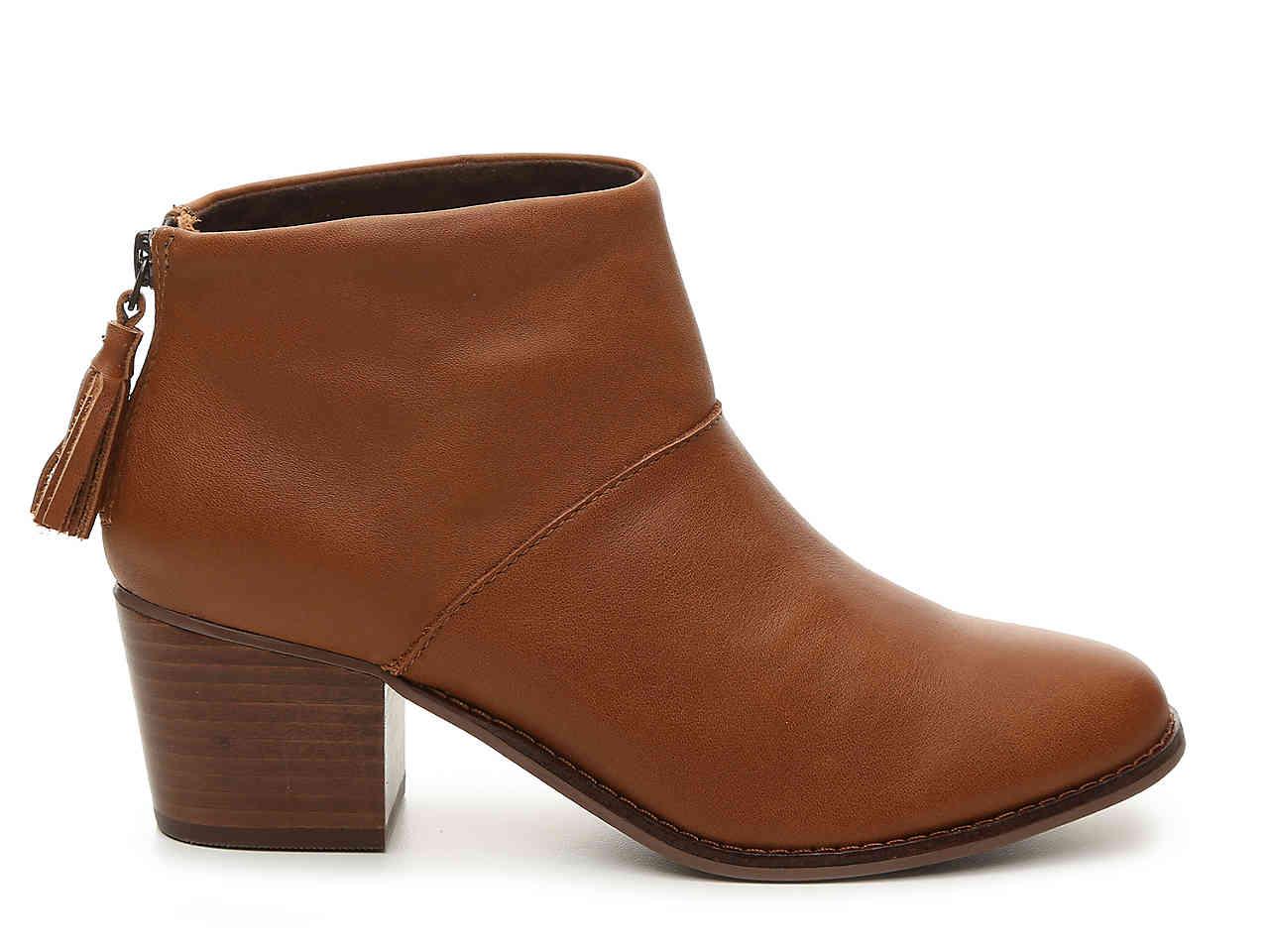 toms leila booties cognac