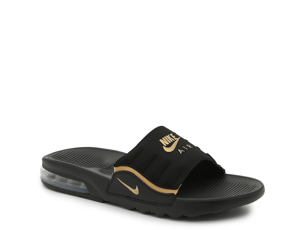 Nike Synthetic Air Max Camden Slide Sandal in Black/Gold Metallic (Black) |  Lyst