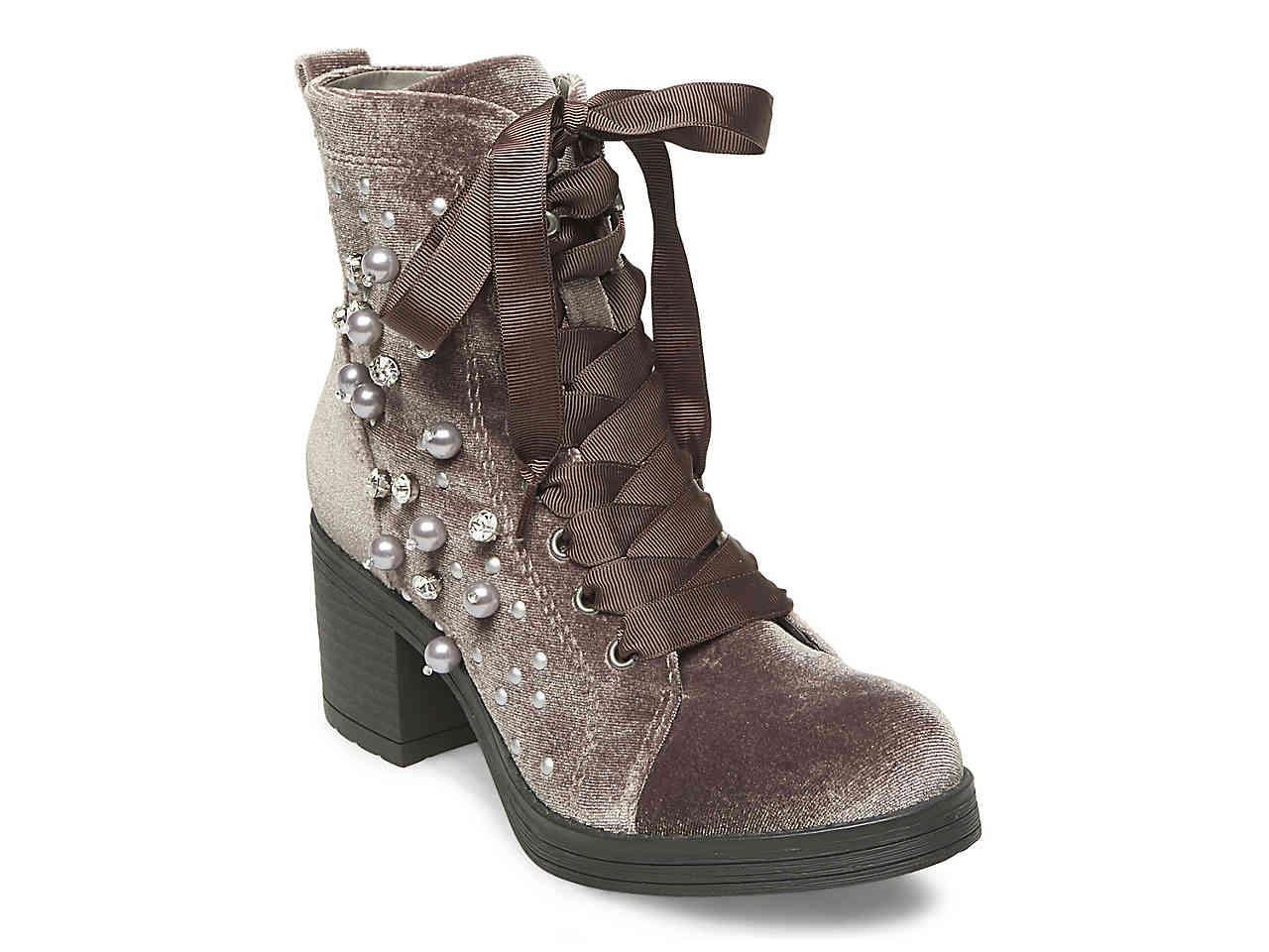 madden girl veera velvet combat boot