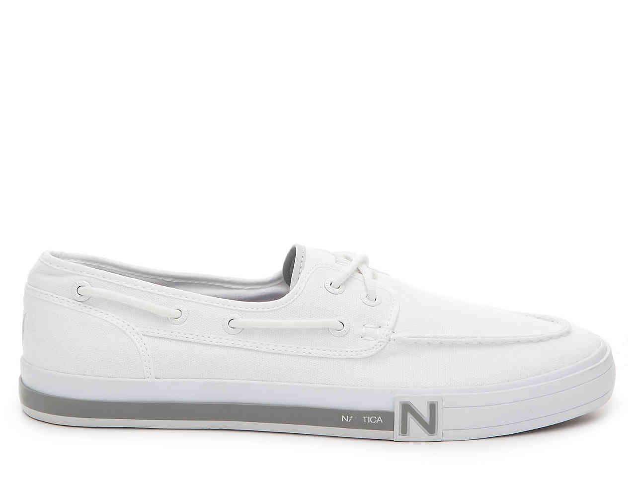 nautica white canvas shoes