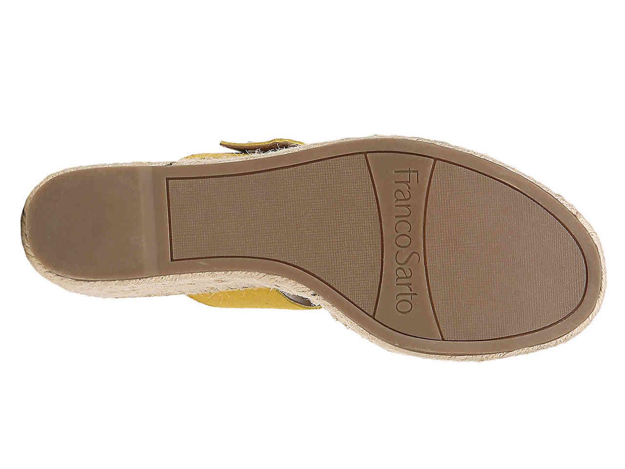 franco sarto coastal espadrille wedge sandal yellow