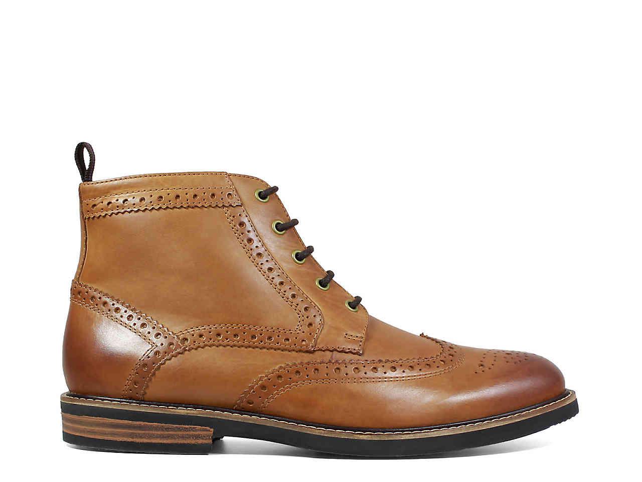 Nunn Bush Leather Odell Wingtip Boot in Tan (Brown) for Men - Lyst