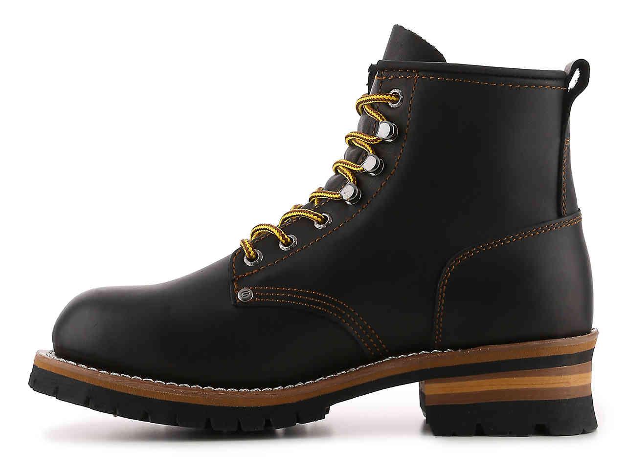 Skechers Leather Cascade Boot in Black 